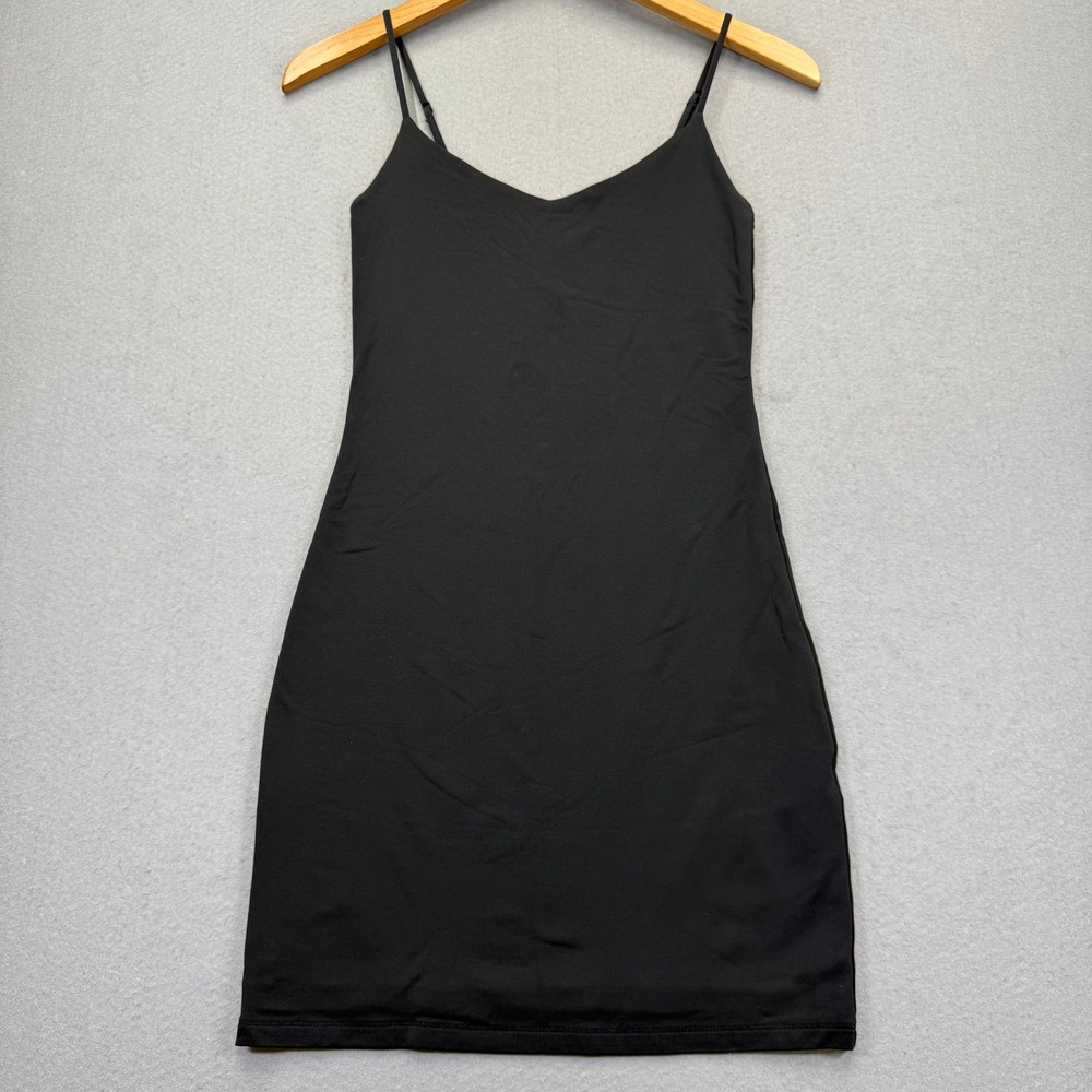 Babaton Aritzia Contour V-Neck Mini Slip Dress Black Small 97386 Sleeveless Slim